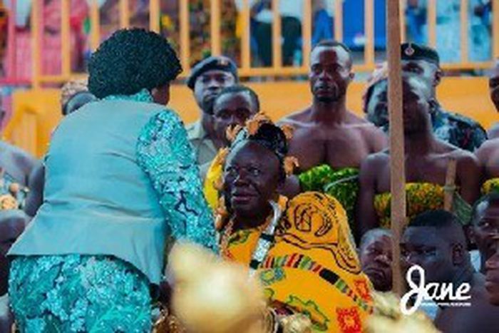 Prof. Jane Naana Opoku Agyemang pays a courtesy call on Otumfuo