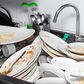 You shouldn’t leave your dishes in the sink overnight [Shutterstock]