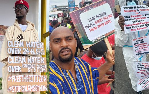 10 hard-hitting messages sent through placards at ongoing #FreeTheCitizens protest