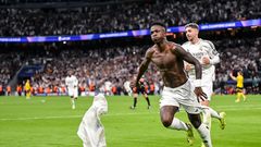 Vinicius celebrates hat-trick against Dortmund