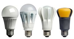 LED bulbs are four times more energy saving than incandescent bulbs.