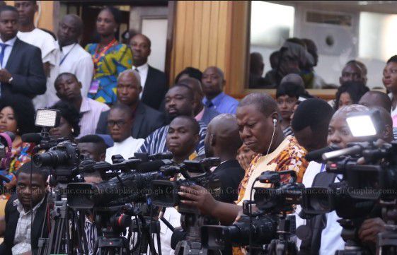 Journalists at work
