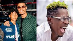 Shatta Wale reacts after Cristiano Ronaldo's son massively endorsed his album