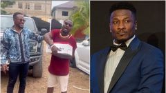 Asamoah Gyan celebrates troubled Funny Face with special cake on his birthday (Video)