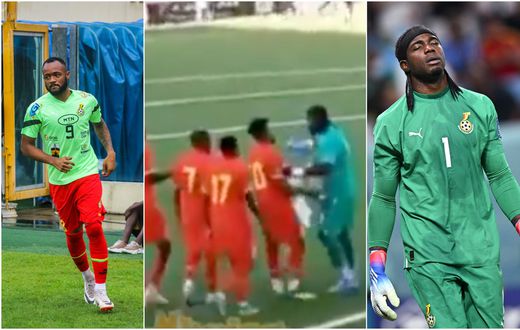 Jordan Ayew and Ati Zigi involved in near-fight after Ghana's loss to Sudan (Video)