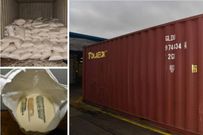 The shipping container and Gari sacks containing cannabis discovered by NCA officers (Image: National Crime Agency)