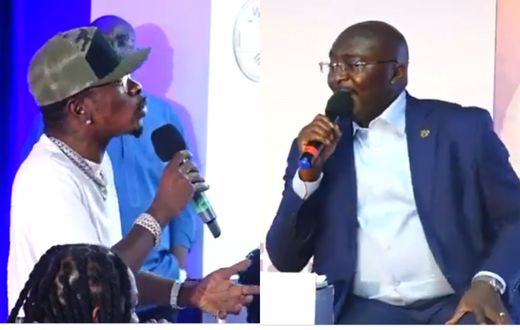 ‘I Was a Cleaner, Taxi Driver’ – Shatta Wale Gets Bawumia to Speak Pidgin English
