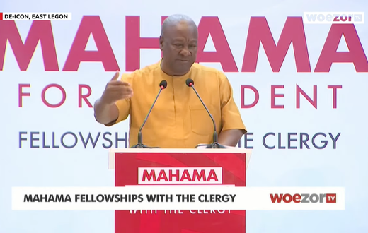 Ghanaian pastors give Mahama standing ovation after his LGBTQ remarks