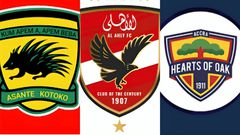 Asante Kotoko, Al Ahly and Hearts of Oak