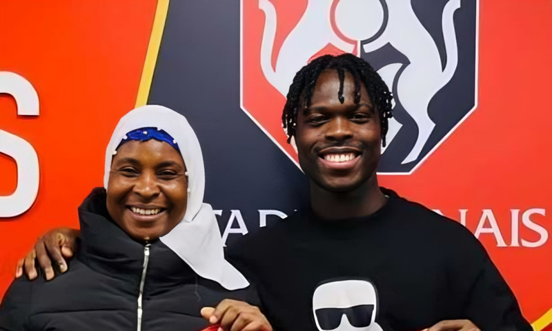 Alidu Seidu and his mother