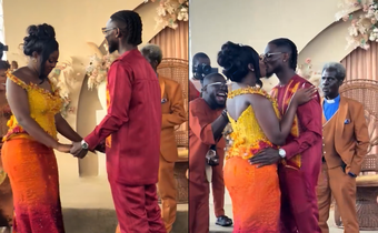 Ghana defender Gideon Mensah weds long-time girlfriend in colourful ceremony (Video)