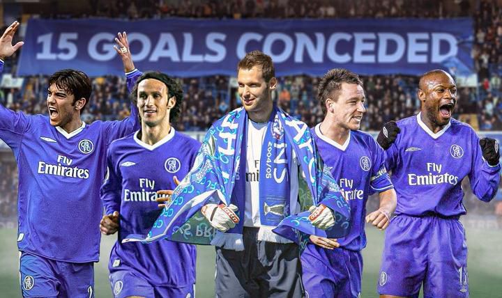 1. Football – Chelsea conceding only 15 goals in a Premier League season 
