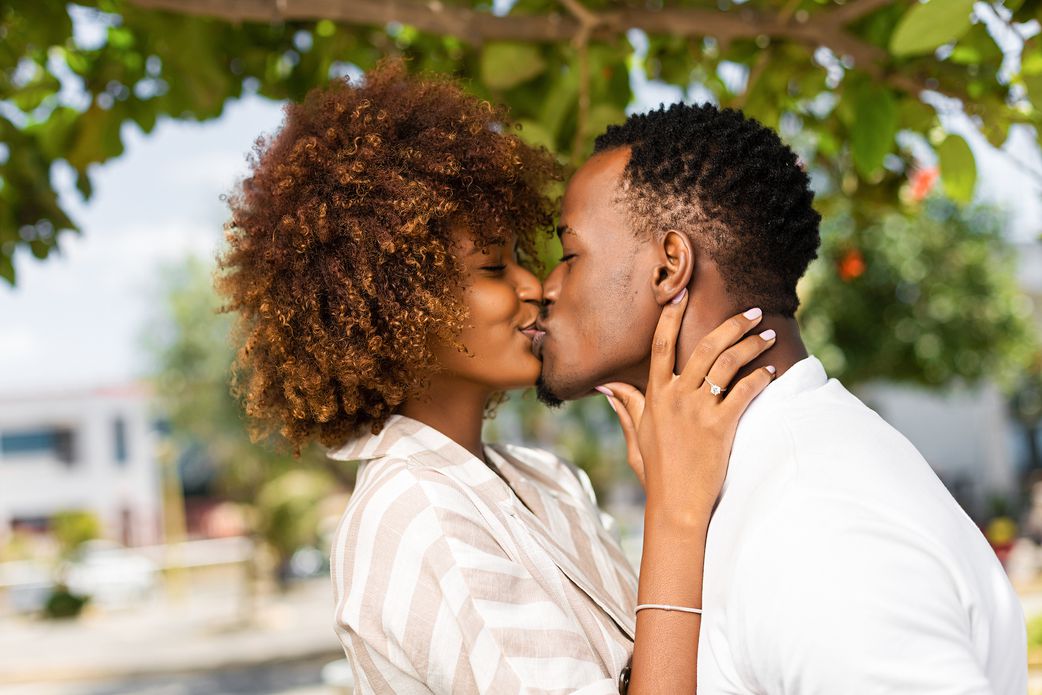 Couple kissing