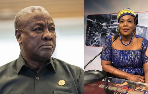 President John Mahama and Janet Nabla