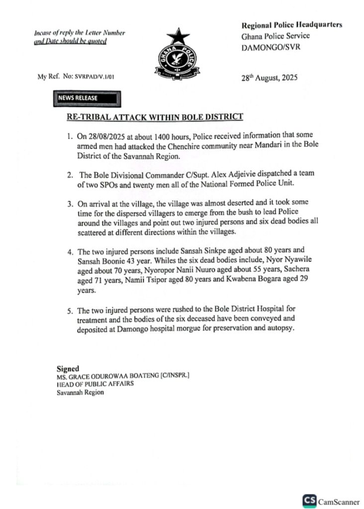 Police statement