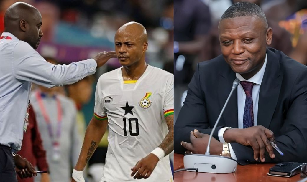 Otto Addo, Andre Ayew and Kofi Adams