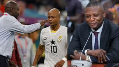 Otto Addo, Andre Ayew and Kofi Adams