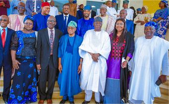 Minister of Marine and Blue Economy, Adegboyega Oyetola with the newly inaugurated NPA board. [X, formerly Twitter/Adegboyega Oyetola]