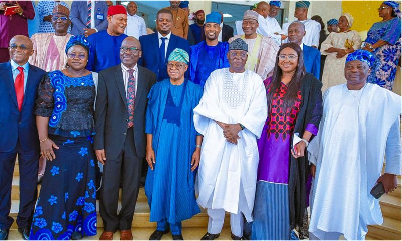Minister of Marine and Blue Economy, Adegboyega Oyetola with the newly inaugurated NPA board. [X, formerly Twitter/Adegboyega Oyetola]
