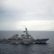 The guided-missile destroyer USS Decatur in the South China Sea