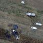 Ariel view of the scene of a helicopter accident in which the governor of the Mexican state of Puebla, Martha Erika Alonso, and her husband, senator and former governor of the same region, Rafael Moreno, died when the chopper plummeted to the ground