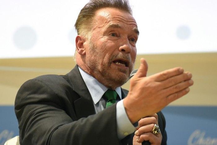 The one-time Mr. Universe told AFP he is on an environmental crusade'