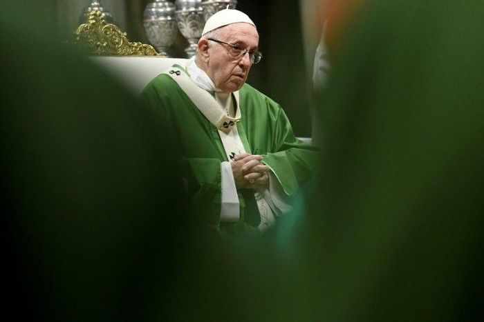 Pope Francis called a deadly attack on a synagogue in the United States "an inhuman act of violence"