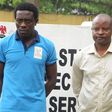 Mathew Adedoyin and his accomplice paraded by the DSS in Lagos. They are accused of kidnapping an American citizen