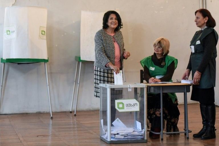Zurabishvili said that as a young woman she "couldn't have imagined" one day running for Georgian president