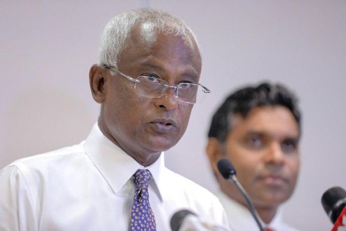 Common opposition candidate Ibrahim Mohamed Solih won last week's election with 58.4 percent of the ballot, or 134,705 votes