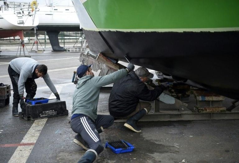 Deborgher fears the engine has been damaged. "It's bad for us -- it's had a real effect and this is our livelihood," he said while carrying out repairs