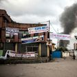 The fire broke out in an election warehouse in Kinshasa in the early hours of Thursday morning, destroying three-quarters of the voting material inside