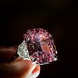 The Pink Legacy, a 18.96 carat fancy vivid pink diamond, was once owned by the Oppenheimer family