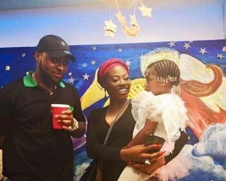 A visibly excited Imade with her parents