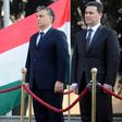 Macedonian then-Premier Nikola Gruevski (R) has previously indicated he was close to Hungarian Prime Minister Viktor Orban. The men are pictured here in Skopje in 2013