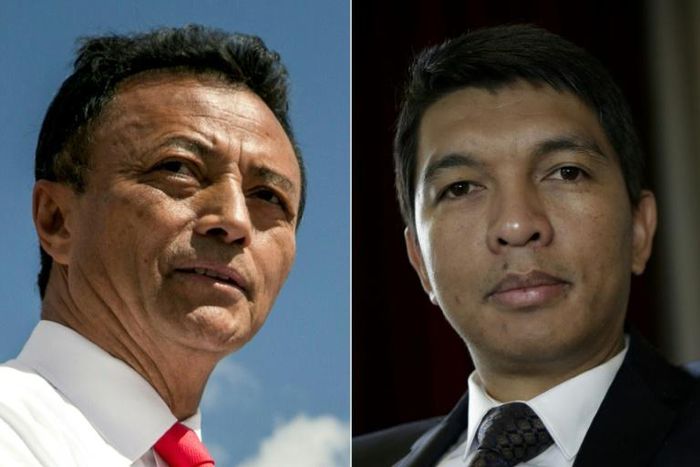 Madagascar's Marc Ravalomanana, seen on the left, started life as a milkman while Andry Rajoelina used to be a party promoter