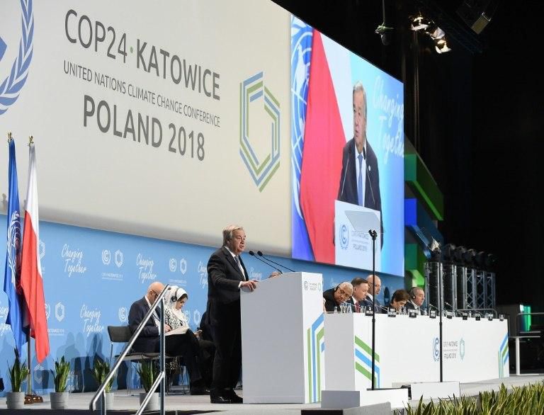 UN chief Antonio Guterres warned the world was "way off course" in its action against climate change