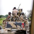 A Nigerian army convoy on its way to Bama