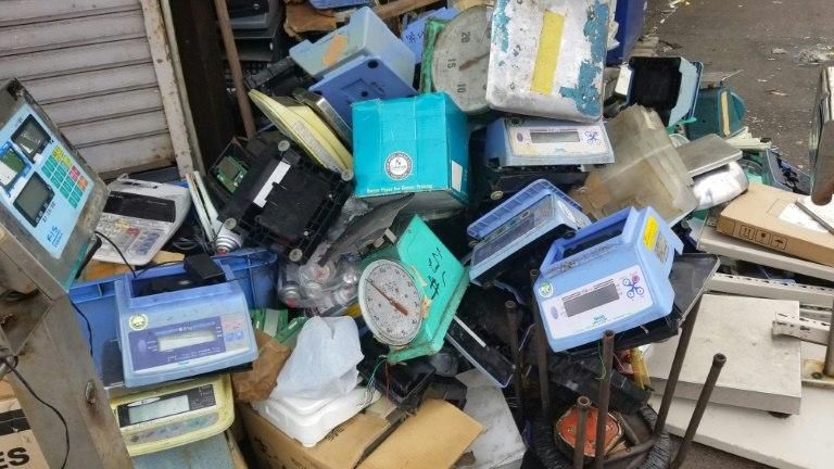 Old scales used for weighing the catch have been abandoned along with other market equipment