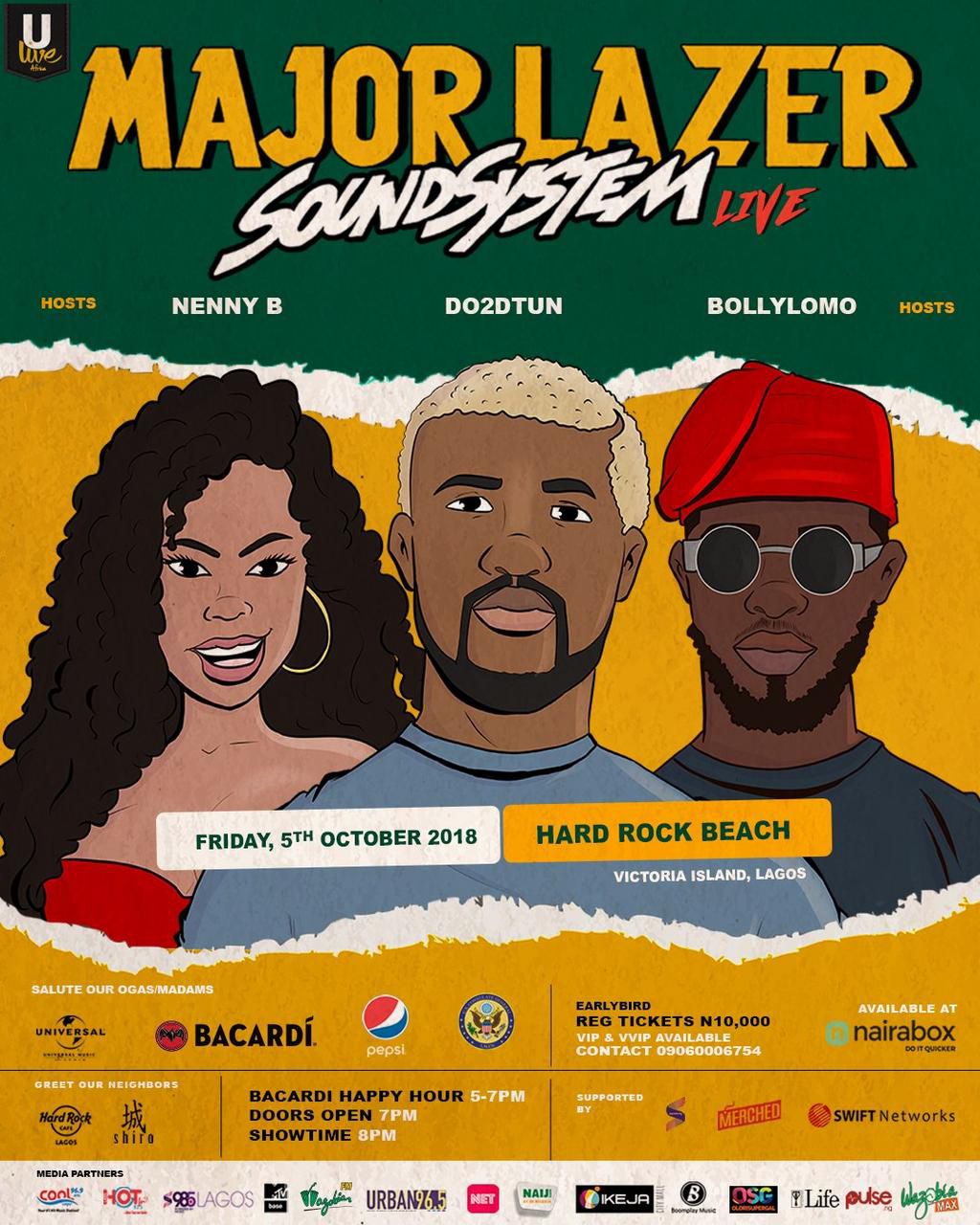 U-Live Africa: DJ Consequence, Xclusive, VSS, others set to perform alongside Major Lazer in Nigeria