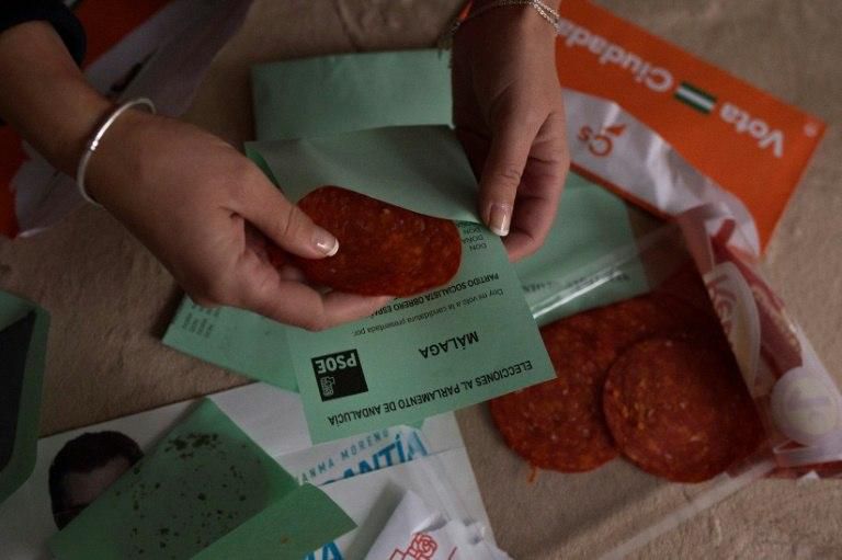 During a Spanish regional election women placed slices of chorizo inside ballots to protest against corrupt politicians