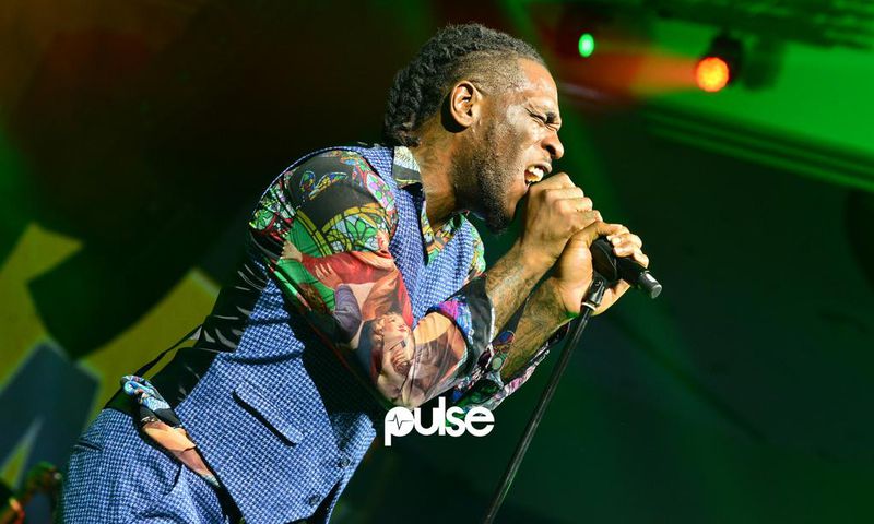 Burna on stage at the Burna Live concert on December 26, 2018