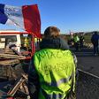 Blockades by anti-government protestors have contributed to private-sector output contracting in France last month, a key survey has showed, while output growth in the eurozone overall hit a four-year low