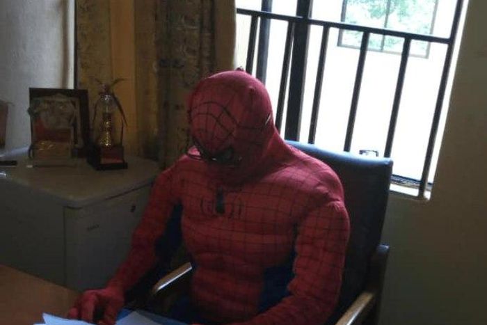 #ASUUStrike: Lecturer becomes Spiderman to help his students