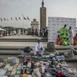 Vendors selling merchandise in Accra's Independence Square, part of the waterfront area earmarked for development