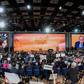 Russian President Vladimir Putin faces journalists at last year's annual press conference
