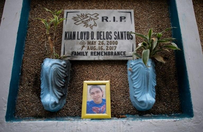 CCTV footage showed two of the policemen dragging unarmed Kian delos Santos moments before he was shot dead