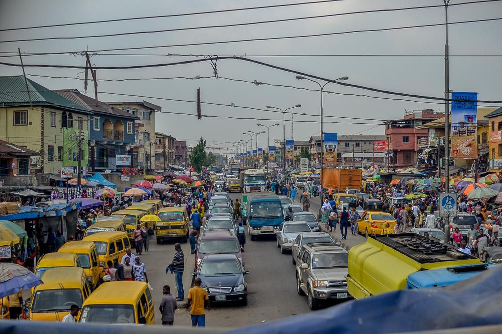 A road in Mushin, Lagos