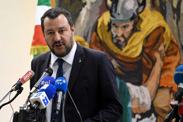 Head of the far-right League party and Italian Deputy Prime Minister Matteo Salvini (pictured September 27, 2018) said that "no one in Brussels can tell me it is not time" for Italy's new budget plan