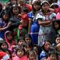 Colombian Embera indigenous women and children who were displaced by the armed conflict and resettled in Bogota